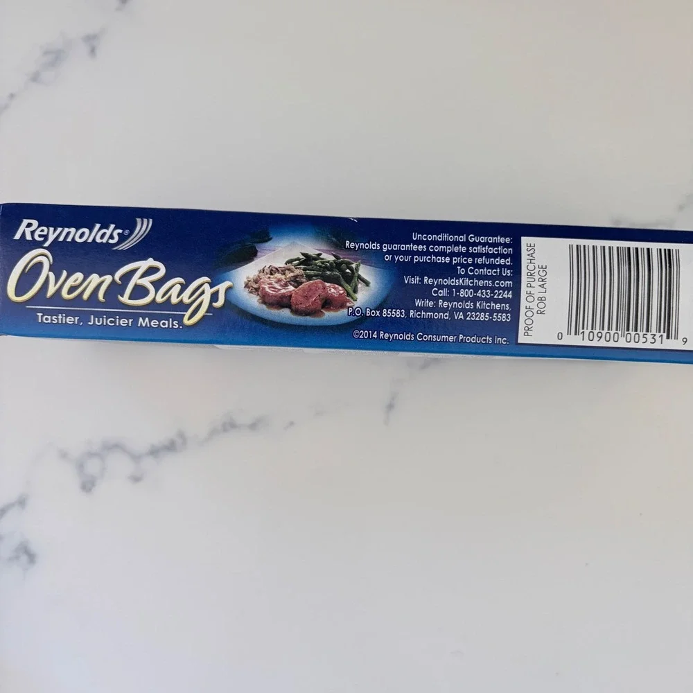 Reynolds Oven Bags Large Size 5 Count For Meats Up To 8 lbs 16 x 17.5 Inch